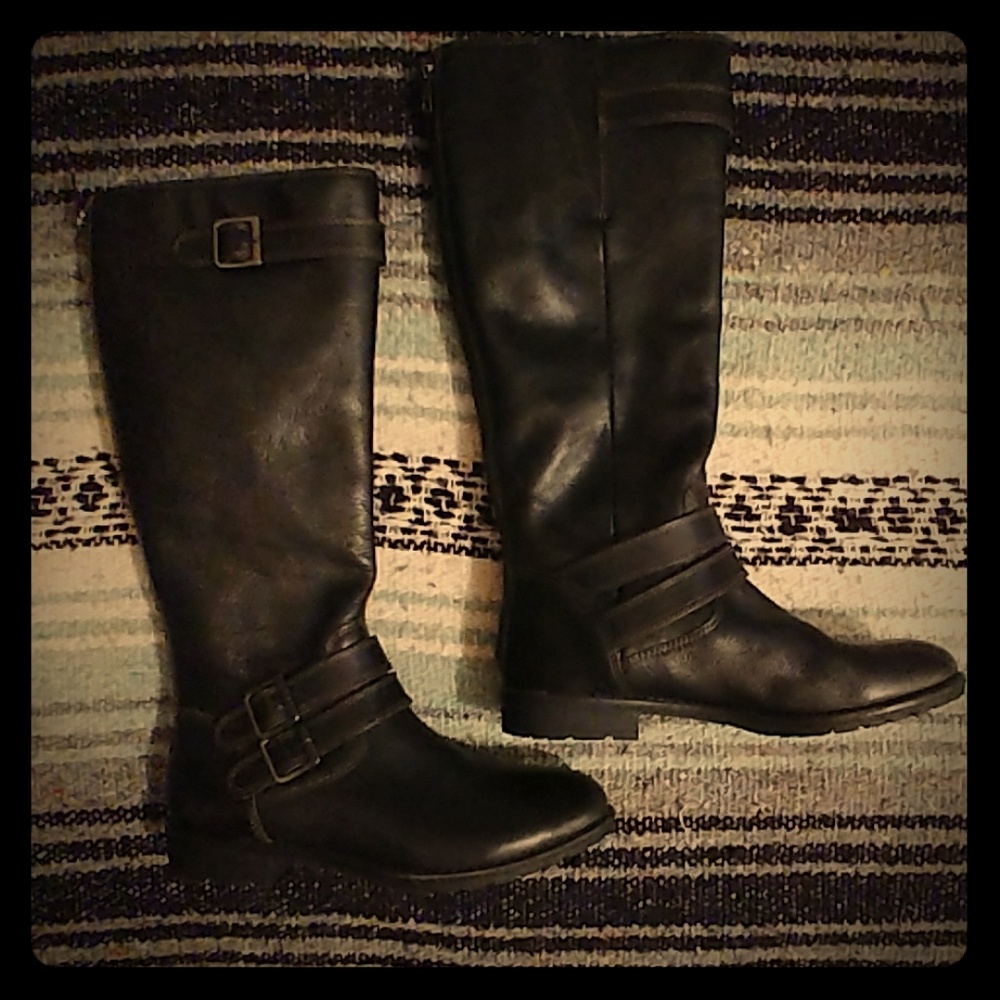 Black Leather Women's Boots